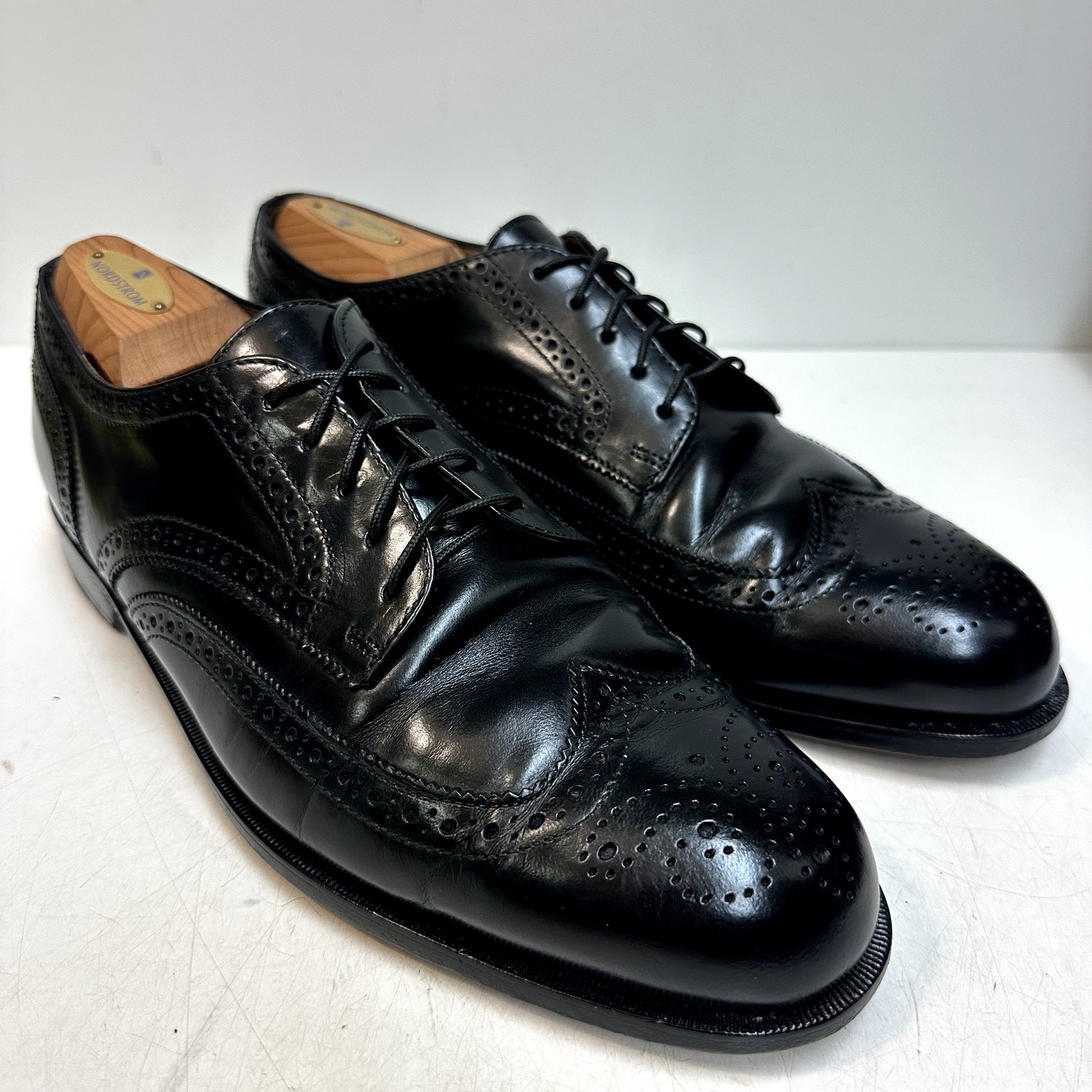 Vguc Rancourt & Co X Cole Haan Black Calf Wingtip Derby Made In Maine Usa 10.5 D
